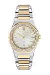Gevril Gv2 Palmanova Diamond Bracelet Watch, 33mm In Two Tone