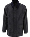 Barbour Bedale Waxed Cotton Jacket In Blue