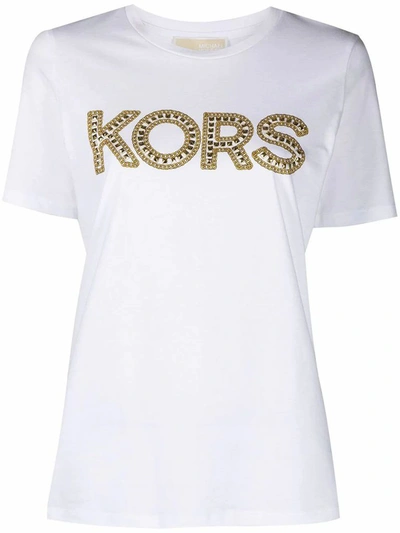 Michael Kors T-shirt Kors Studded Classic In White