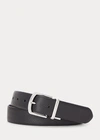 Polo Ralph Lauren Reversible Pebble Leather Belt In Black/navy