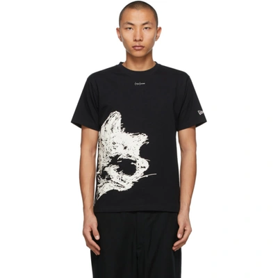 Yohji Yamamoto Black New Era Edition Dog Print T-shirt