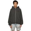 RHUDE BLACK FULL ZIP HOODIE