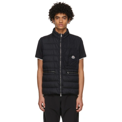 Moncler Men's Capy Quilted Down Vest In Blue