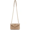 SAINT LAURENT BEIGE PUFFER TOY LOULOU BAG