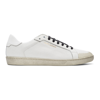 SAINT LAURENT WHITE PERFORATED COURT CLASSIC SL/06 SNEAKERS