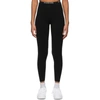 ALEXANDER WANG T BLACK LOGO TRIM LEGGINGS