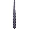 BEAMS NAVY & WHITE SILK DOT PRINT TIE