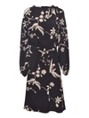 ERMANNO SCERVINO FLORAL DRESS IN BLACK AND BEIGE