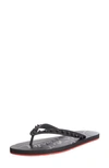 Christian Louboutin Man Thong Sandal Black Size 8 Rubber In Black