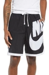 Nike Dri-fit Throwback Futura Men's Basketball Shorts In Black/black