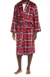 DANIEL BUCHLER PLAID VELOUR ROBE,GE-C20F