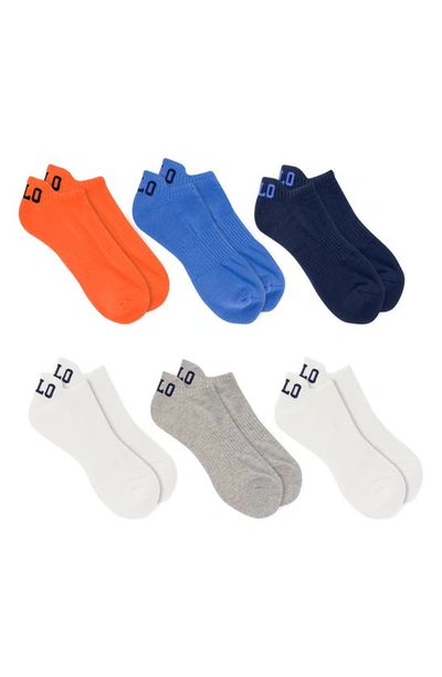 Polo Ralph Lauren Assorted 6-pack Logo Tab Ankle Socks