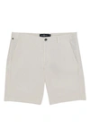 Psycho Bunny Diego Twill Flat Front Shorts In Sea Salt