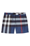 Burberry Mens Carbon Blue Guildes Graphic-print Regular-fit Shell Shorts In Carbon Blue Ip Check
