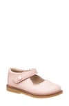 Elephantito Girl's Scalloped Leather Mary Jane, Toddler/kids In Pink
