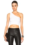 Helmut Lang One-shoulder Cropped Stretch-knit Bra Top, Off White