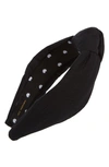 Lele Sadoughi Neoprene Knotted Headband In Black
