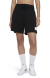 Jordan Flight Fleece Shorts In Black/white