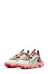 Nike React Vision "summit White/siren Red" Sneakers In 102 White