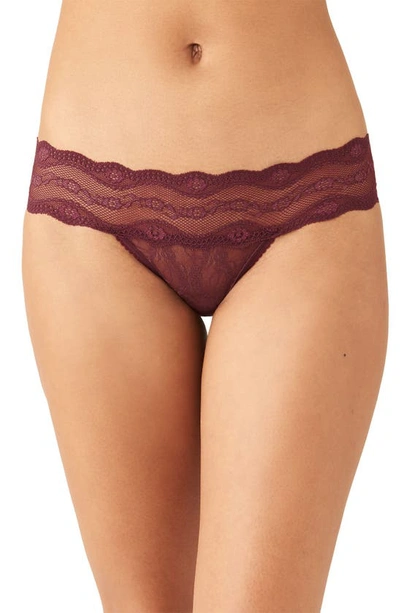 B.tempt'd By Wacoal 'lace Kiss' Bikini In Windsor Wine