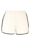 ALL IN FAVOR CONTRAST TRIM BABY RIB SHORTS,P6991-001