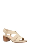 Bella Vita Jodi Womens Slingback Peep Toe Strappy Sandals In Natural Fabric