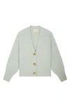 Loulou Studio Zanzibar Mélange Wool And Cashmere-blend Cardigan In Light Grey Melange
