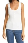 L Agence L'agence Perfect Tank Scoop Neck Top In White