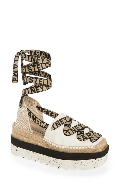 Stella Mccartney Gaia Wedge Espadrillas In Beige