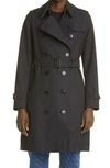 Burberry Kensington Trench Jacket In Midnight