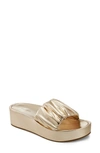 Aerosoles Aerosole Dada Platform Wedge Slide Sandal In Gold