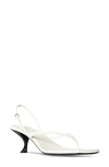 The Row Constance Leather Slingback Sandals In Bianco