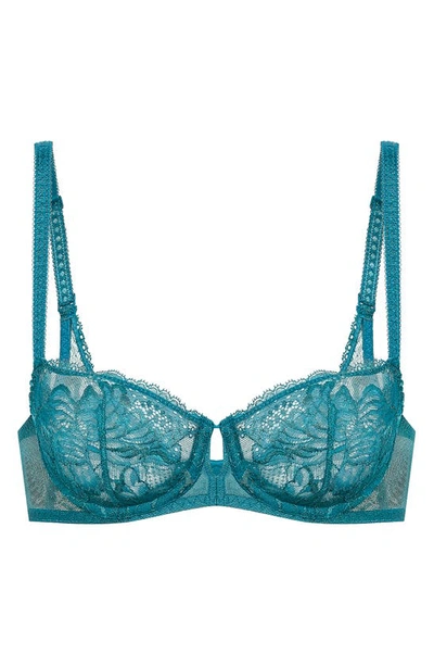 Simone Perele Promesse Underwire Demi Bra In Baltic Blue