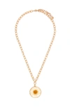 TESS + TRICIA LARGE DAISY PENDANT NECKLACE,LDN-YE
