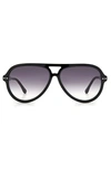 Isabel Marant 59mm Gradient Aviator Sunglasses In Black