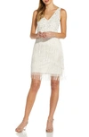 ADRIANNA PAPELL BEADED FRINGE DRESS,AP1E208675