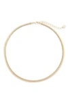 Brook & York Izzy Herringbone Chain Choker In Gold