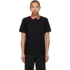 Burberry Contrast-collar Short-sleeve Polo Shirt In Black