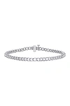 Delmar Sterling Silver Created 1 7/8ctw Moissanite Bracelet In White