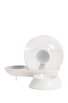 Pet Life 'auto-myst' Snail Shaped 2-in-1 Automated Gravity Pet Filtered Water Dispenser And Food Bo In Grey