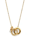 AJOA LALA INTERLOCKING RING PENDANT NECKLACE,664293508553