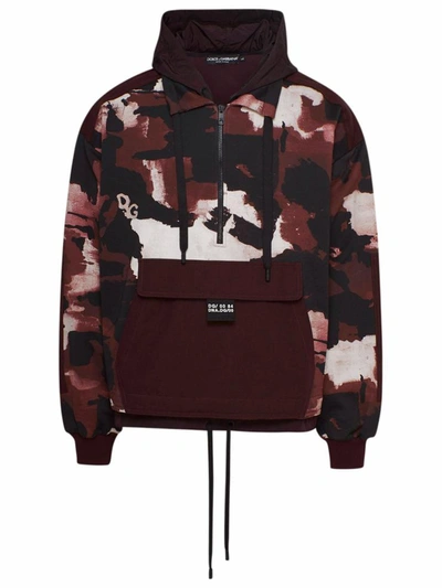 Dolce & Gabbana Loose-fit Sweatshirt With Camouflage Print In Green