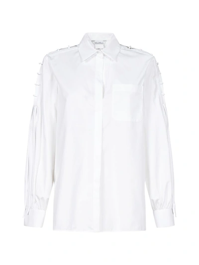 Max Mara Edipo Button-down Shirt In White
