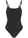 Alyx Open-back Buckle-detail Bodysuit In Black
