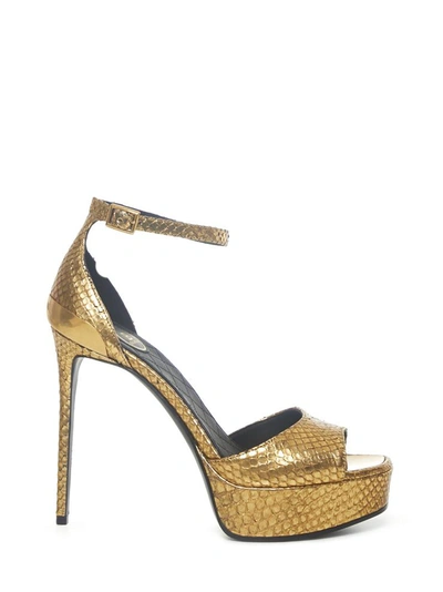 Balmain Paris Sandals In Gold