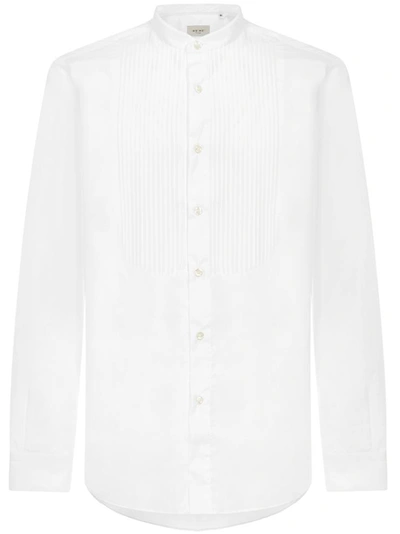 Low Brand Pleat-front Cotton Shirt In White