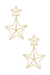 MERCEDES SALAZAR MAGICAL STAR EARRINGS,MRCZ-WL104