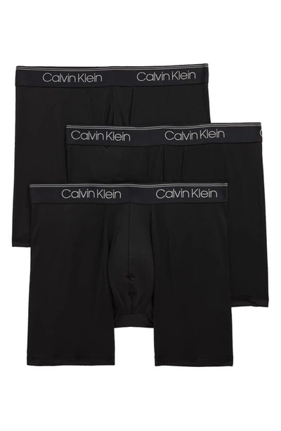 CALVIN KLEIN 3-PACK LOW RISE MICROFIBER STRETCH BOXER BRIEFS,NB2570