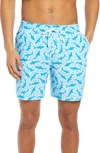 Chubbies Tropicadas 7-inch Swim Trunks In Bright Blue
