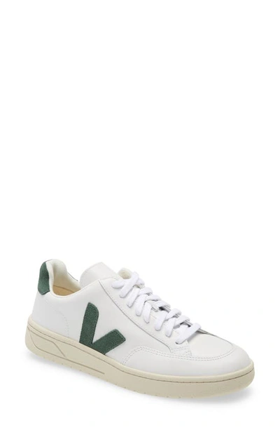 Veja V-12 Low Top Trainer In Extra White/ Cyprus